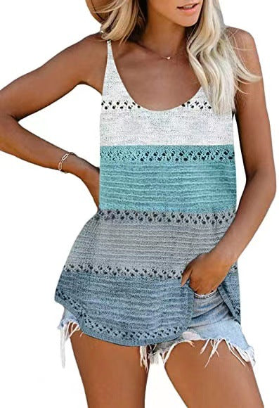 Camisole ample en tricot haut de plage vêtements de plage pour femmes