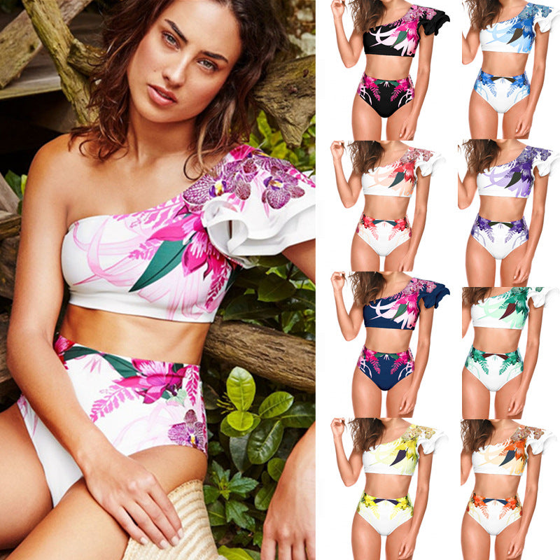 Two-piece Swimwear Floral Print Swimsuit