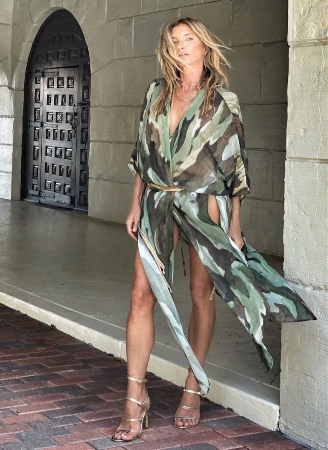 Swimsuit Cover-ups Waist Kimono Dress