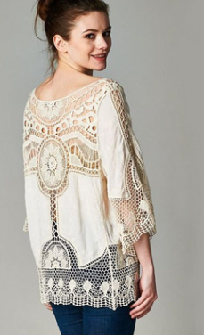 Blouse Beach Lace Summer Shirt
