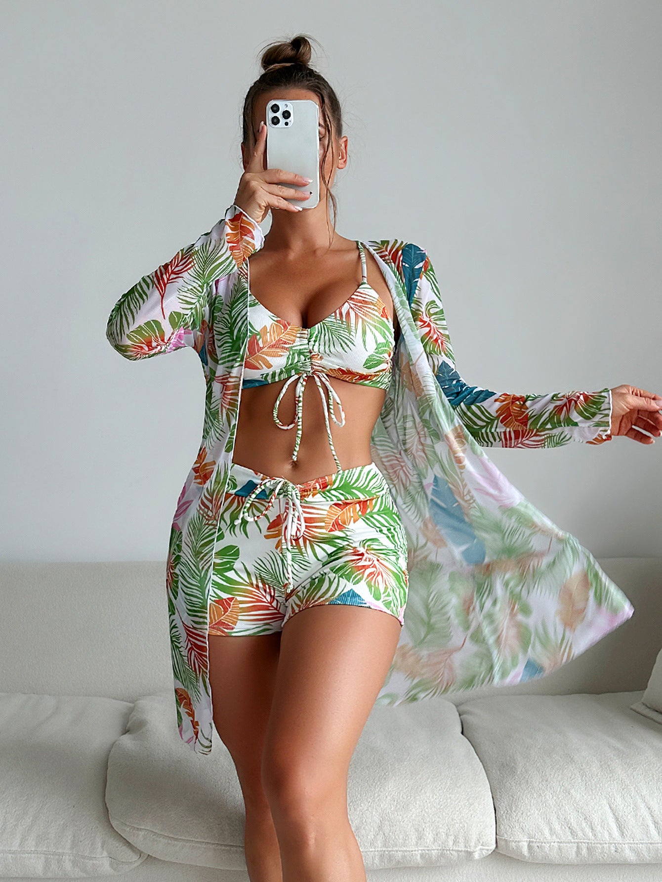 Multi-color Fashion Bikini Three-piece
