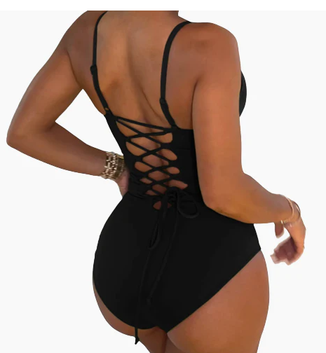 Summer Bikini Backless  Small to Large Size Solid Color One-piece