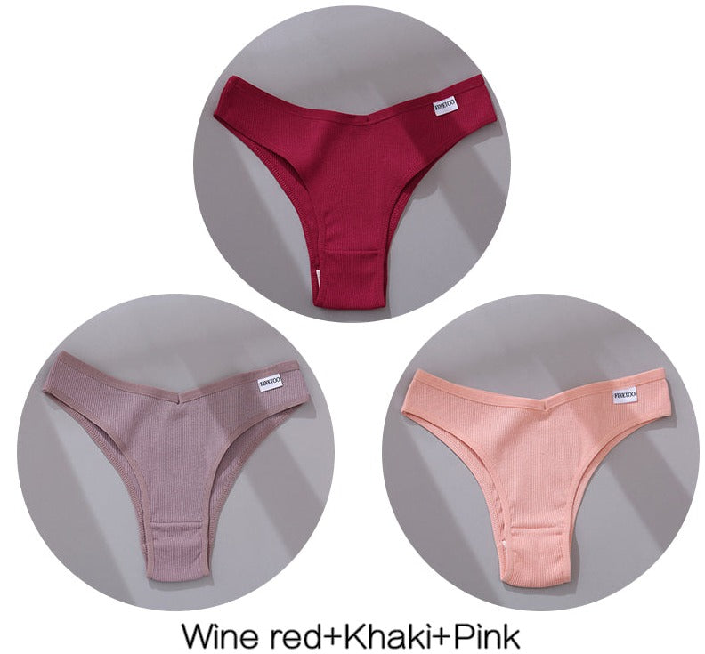 Thong Cotton Underwear (3pc)