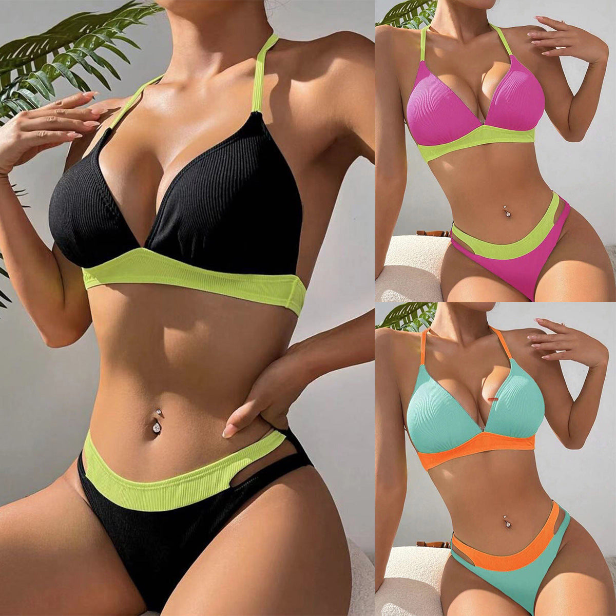 Split Swimsuit Women's Triangle Suit