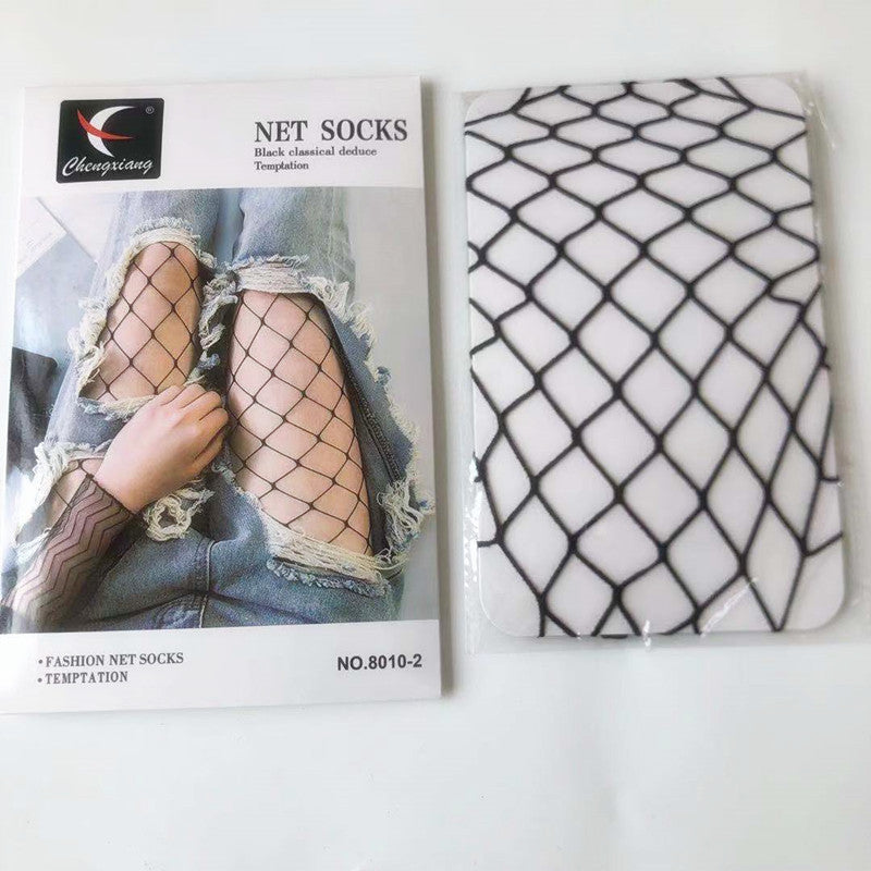 Women's Velvet Hollowed Out Pantyhose Fishnet Stockings