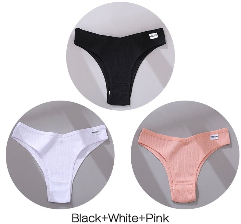 Thong Cotton Underwear (3pc)